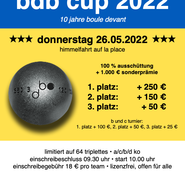bdb cup 2022 am Vatertag